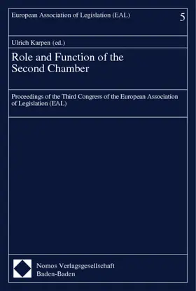 Karpen |  Role and Function of the Second Chamber | Buch |  Sack Fachmedien