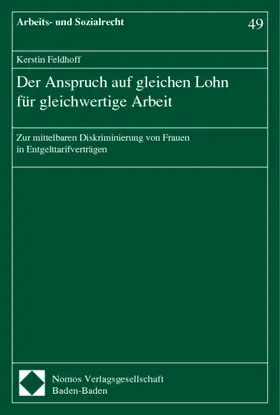 Feldhoff |  Der Anspruch auf gleichen Lohn für gleichwertige Arbeit | Buch |  Sack Fachmedien