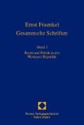 Fraenkel / Buchstein / Brünneck |  Recht und Politik in der Weimarer Republik | Buch |  Sack Fachmedien
