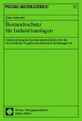  Bestandsschutz für Industrieanlagen | Buch |  Sack Fachmedien