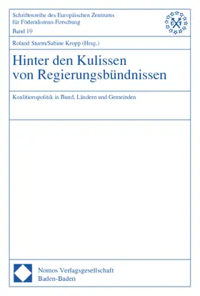Sturm / Kropp |  Hinter den Kulissen von Regierungsbündnissen | Buch |  Sack Fachmedien