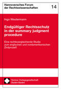 Westermann |  Endgültiger Rechtsschutz in der summary judgment procedure | Buch |  Sack Fachmedien
