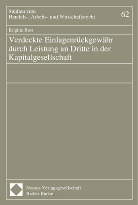 Verdeckte Einlagenrückgewähr durch Leistung an Dritte | Buch | 978-3-7890-6560-6 | sack.de