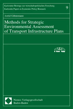  Methods for Strategic Environmental Assessment of Transport Infrastructure Plans | Buch |  Sack Fachmedien
