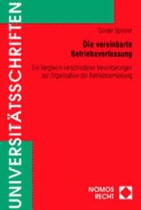 Die vereinbarte Betriebsverfassung | Buch | 978-3-7890-6834-8 | sack.de
