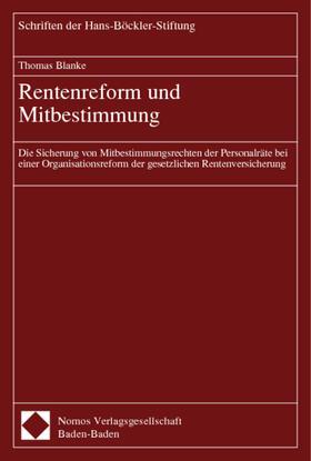 Blanke | Blanke, T: Rentenreform | Buch | 978-3-7890-6882-9 | sack.de