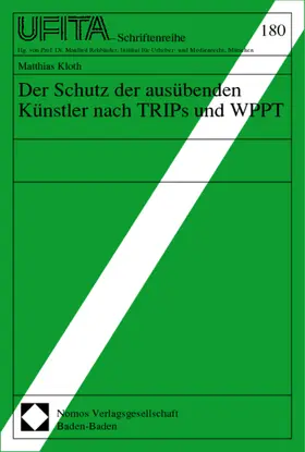  Der Schutz der ausübenden Künstler nach TRIPs und WPPT | Buch |  Sack Fachmedien