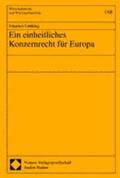 Lübking |  Lübking: Konzernrecht f. Europa | Buch |  Sack Fachmedien