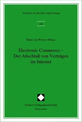 Weyers |  Electronic Commerce - Der Abschluß von Verträgen im Internet | Buch |  Sack Fachmedien