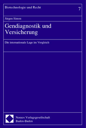 Simon | Gendiagnostik und Versicherung | Buch | 978-3-7890-7180-5 | sack.de