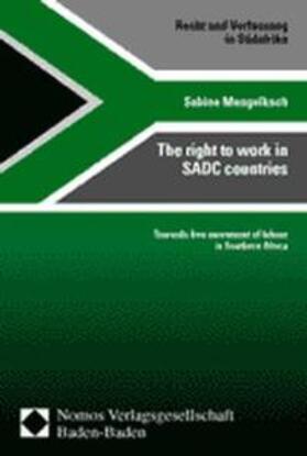 Mengelkoch |  The right to work in SADC countries | Buch |  Sack Fachmedien