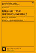 Meinken |  Emissions- versus Immissionsorientierung | Buch |  Sack Fachmedien