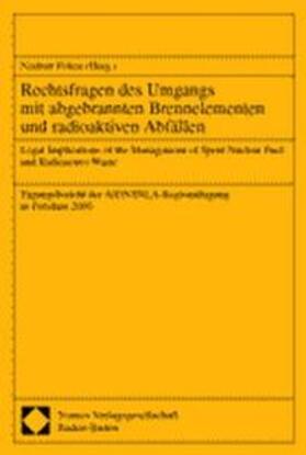 Pelzer | Rechtsfragen/abgebr. Brennelementen | Buch | 978-3-7890-7681-7 | sack.de