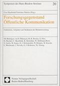 Hasebrink / Matzen |  Forschung. Öffentl. Kommunikation | Buch |  Sack Fachmedien