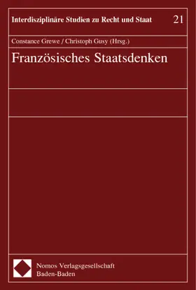 Grewe / Gusy |  Französisches Staatsdenken | Buch |  Sack Fachmedien