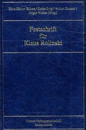 Kühne / Jung / Kreuzer |  Festschrift für Klaus Rolinski | Buch |  Sack Fachmedien