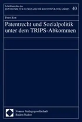 Rott |  Patentrecht und Sozialpolitik unter dem TRIPS-Abkommen | Buch |  Sack Fachmedien