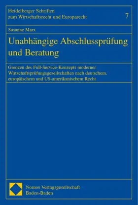Marx |  Unabhängige Abschlussprüfung und Beratung | Buch |  Sack Fachmedien
