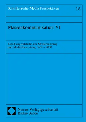 Berg / Ridder |  Massenkommunikation VI | Buch |  Sack Fachmedien