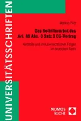  Das Beihilfeverbot des Art. 88 Abs. 3 Satz 3 EG-Vertrag | Buch |  Sack Fachmedien