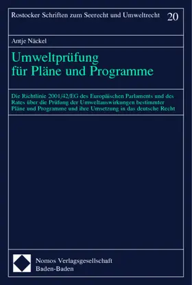 Näckel |  Umweltprüfung für Pläne und Programme | Buch |  Sack Fachmedien