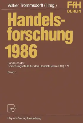 Trommsdorff |  Handelsforschung 1986 | Buch |  Sack Fachmedien