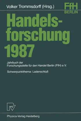 Trommsdorff |  Handelsforschung 1987 | Buch |  Sack Fachmedien