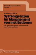 Bülow |  Bülow, I: Systemgrenzen im Management von Institutionen | Buch |  Sack Fachmedien