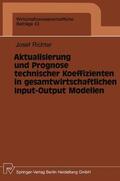 Richter |  Richter, J: Aktualisierung und Prognose technischer Koeffizi | Buch |  Sack Fachmedien