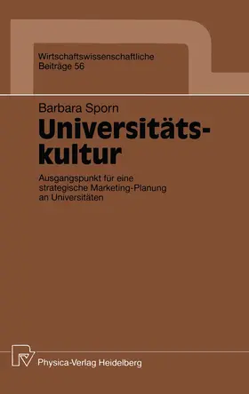 Sporn | Universitätskultur | Buch | 978-3-7908-0563-5 | www.sack.de