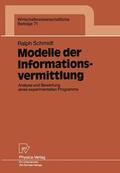 Schmidt |  Schmidt, R: Modelle der Informationsvermittlung | Buch |  Sack Fachmedien