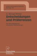 Winkler |  Winkler, G: Entscheidungen und Präferenzen | Buch |  Sack Fachmedien