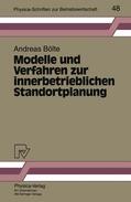 Bölte |  Bölte, A: Modelle und Verfahren zur innerbetrieblichen Stand | Buch |  Sack Fachmedien