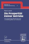 Leicht |  Leicht, R: Prosperität kleiner Betriebe | Buch |  Sack Fachmedien