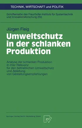 Fleig |  Umweltschutz in der schlanken Produktion | Buch |  Sack Fachmedien