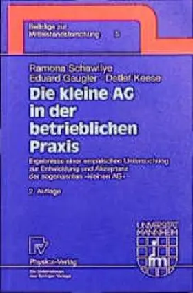 Schawilye / Gaugler / Keese |  Schawilye, R: Die kleine AG in der betrieblichen Praxis | Buch |  Sack Fachmedien