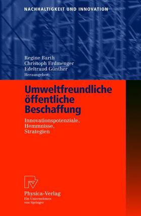 Barth / Erdmenger / Günther |  Umweltfreundliche öffentliche Beschaffung | Buch |  Sack Fachmedien