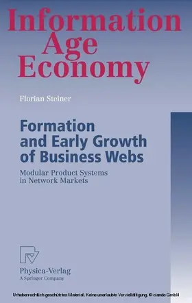 Steiner |  Formation and Early Growth of Business Webs | eBook | Sack Fachmedien