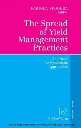 Sfodera |  The Spread of Yield Management Practices | eBook | Sack Fachmedien