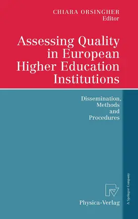 Orsingher | Assessing Quality in European Higher Education Institutions | E-Book | www.sack.de