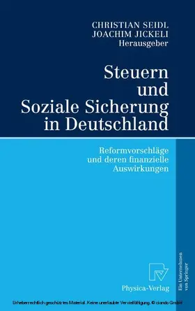 Seidl / Jickeli |  Steuern und Soziale Sicherung in Deutschland | eBook | Sack Fachmedien