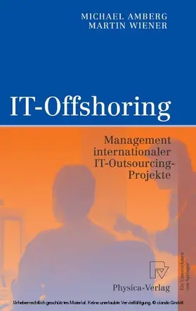 Amberg / Wiener |  IT-Offshoring | eBook | Sack Fachmedien