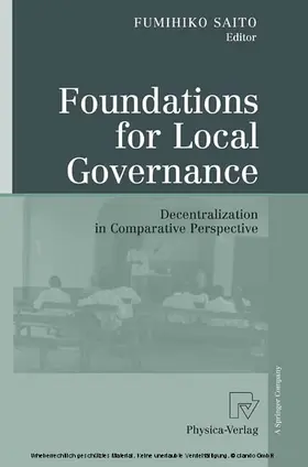 Saito | Foundations for Local Governance | E-Book | www.sack.de