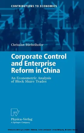 Büchelhofer | Corporate Control and Enterprise Reform in China | E-Book | www.sack.de