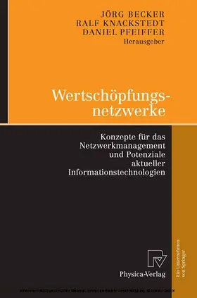 Becker / Knackstedt / Pfeiffer |  Wertschöpfungsnetzwerke | eBook | Sack Fachmedien
