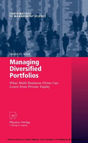 Klier |  Managing Diversified Portfolios | eBook | Sack Fachmedien