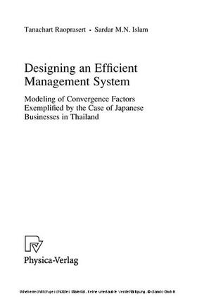 Raoprasert / Islam | Designing an Efficient Management System | E-Book | sack.de