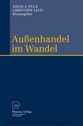 Puck / Leitl | Außenhandel im Wandel | E-Book | www.sack.de