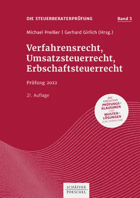 Preißer / Girlich |  Verfahrensrecht, Umsatzsteuerrecht, Erbschaftsteuerrecht | eBook | Sack Fachmedien