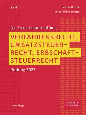 Preißer / Girlich |  Verfahrensrecht, Umsatzsteuerrecht, Erbschaftsteuerrecht | eBook | Sack Fachmedien